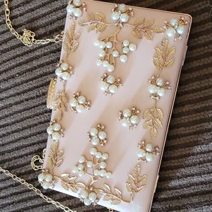 Milisente pink clutch or purse....with 2 straps.....so unique